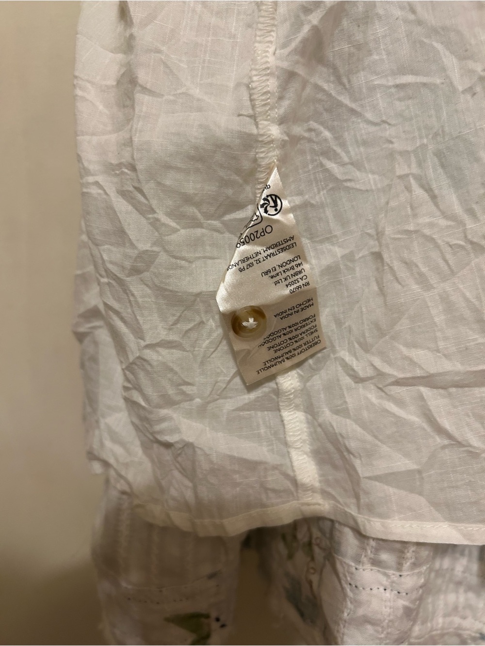 NWOT Anthropologie Pilcro White Floral Babydoll Mini Dress Peter Collar Sz M - Picture 10 of 11